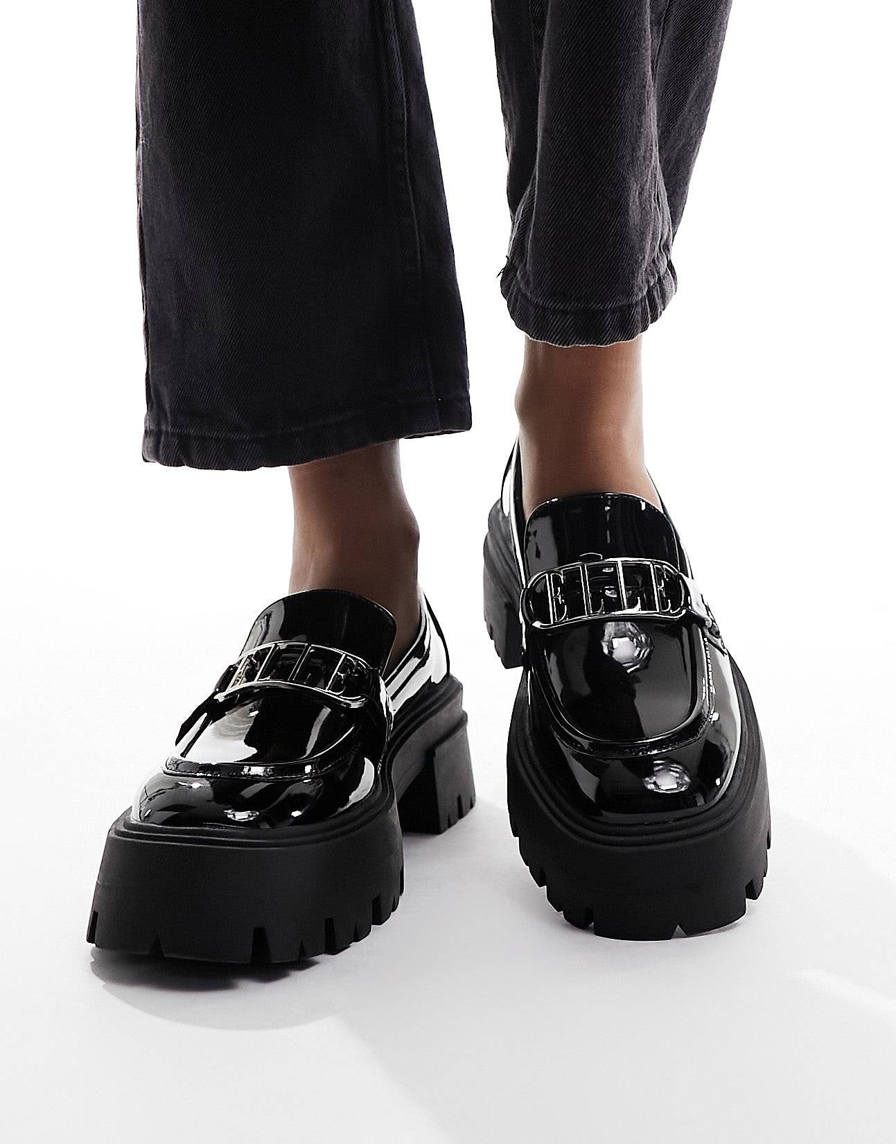 Elle Patent Faux Leather Loafers