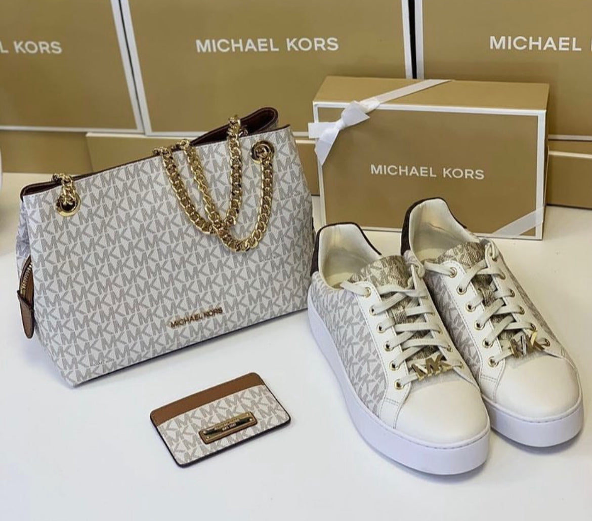 Michael Kors Poppy Color-Block Logo Sneaker