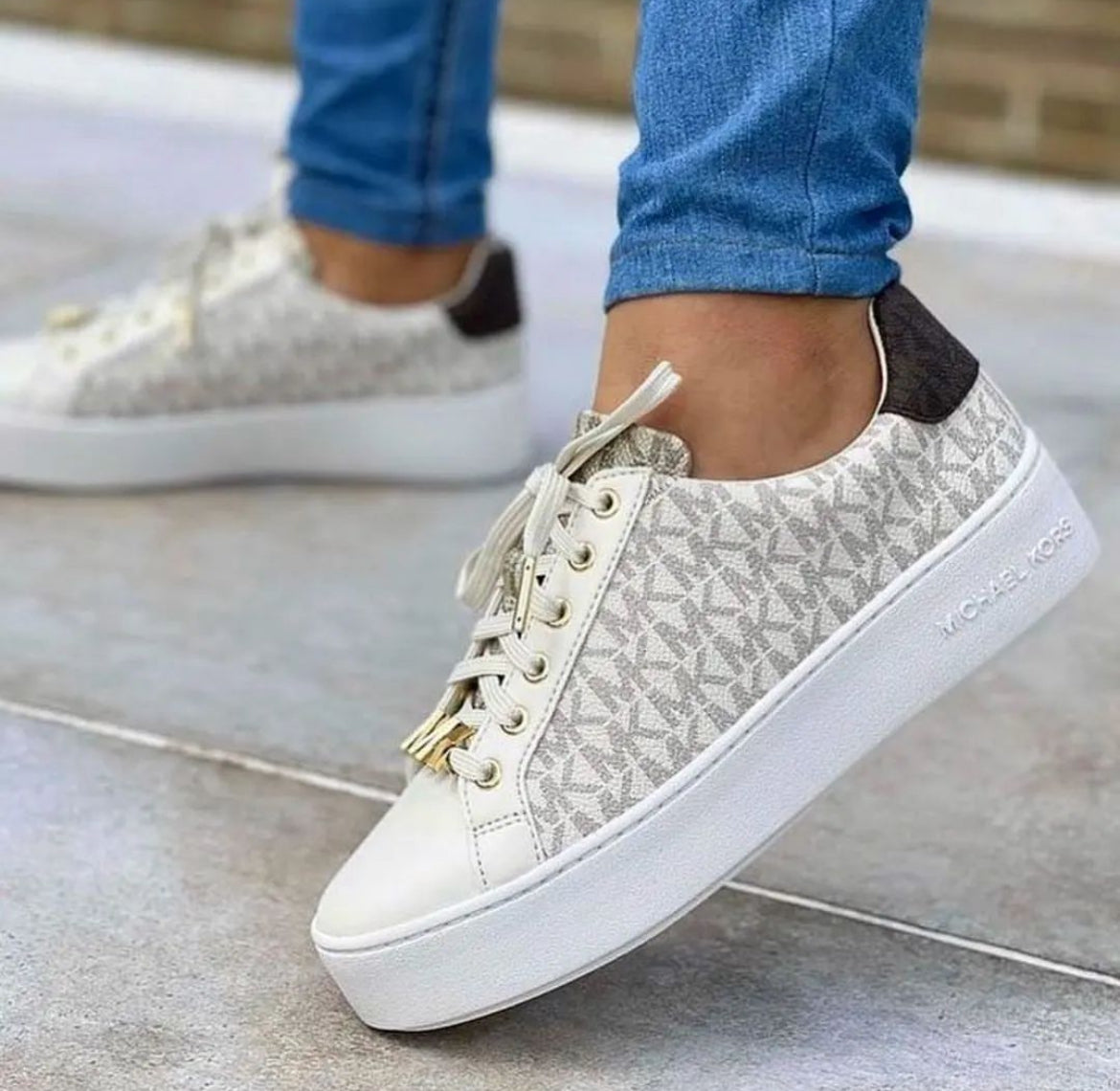 Michael Kors Poppy Color-Block Logo Sneaker
