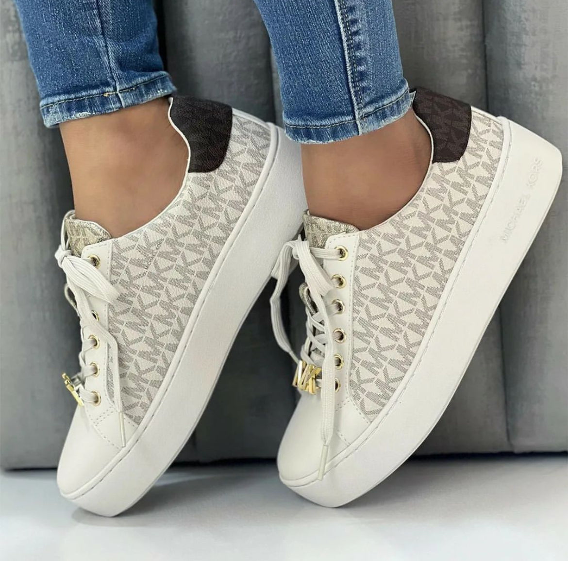 Michael Kors Poppy Color-Block Logo Sneaker