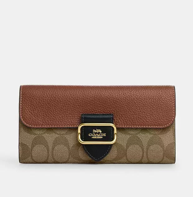 Coach Morgan Slim Wallet In Colorblock Signature Canvas