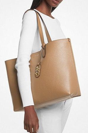 Michael Kors Eliza Extra-Large Pebbled Leather Reversible Tote Bag