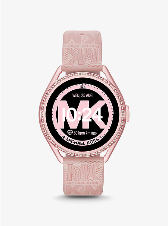 Michael Kors Access Gen 5E MKGO Pink-Tone and Logo Rubber Smartwatch