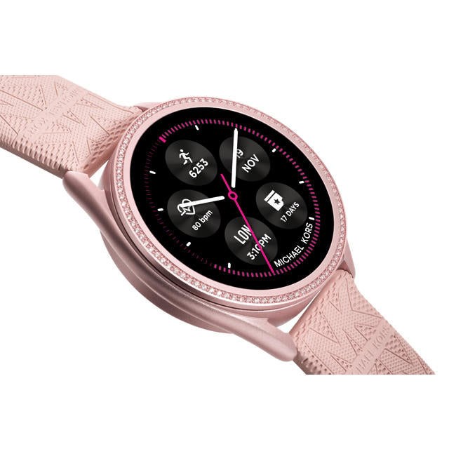 Michael Kors Access Gen 5E MKGO Pink-Tone and Logo Rubber Smartwatch